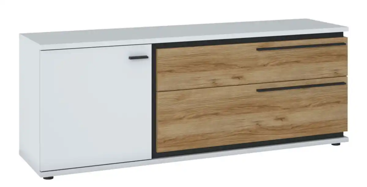 Bild 1 von Lowboard Salinas 152,7x57,9x40cm Alpinweiß Catania Eiche
