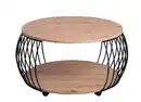 Bild 1 von Couchtisch Lolo Durchmesser 80cm Eiche Artisan / schwarz