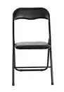 Bild 1 von Klappstuhl Remo Lederlook Schwarz / Metallgestell schwarz