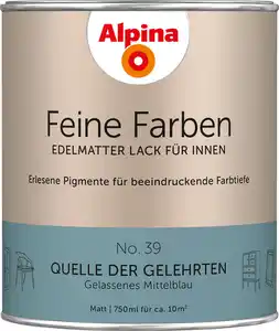 Alpina Feine Farben Lack No. 39 Quelle der Gelehrten - mittelblau 750 ml
