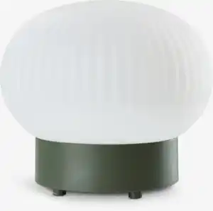 Wiederaufladbare Tischlampe STORFUGL Ø15xH10cm dunkelgrün