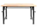 Bild 3 von RIKTA Höhenverstellbare Werkbank, B 135 X T 60 X H 85 - 105cm, 200kg Belastung, FSC 100%, Fichte""