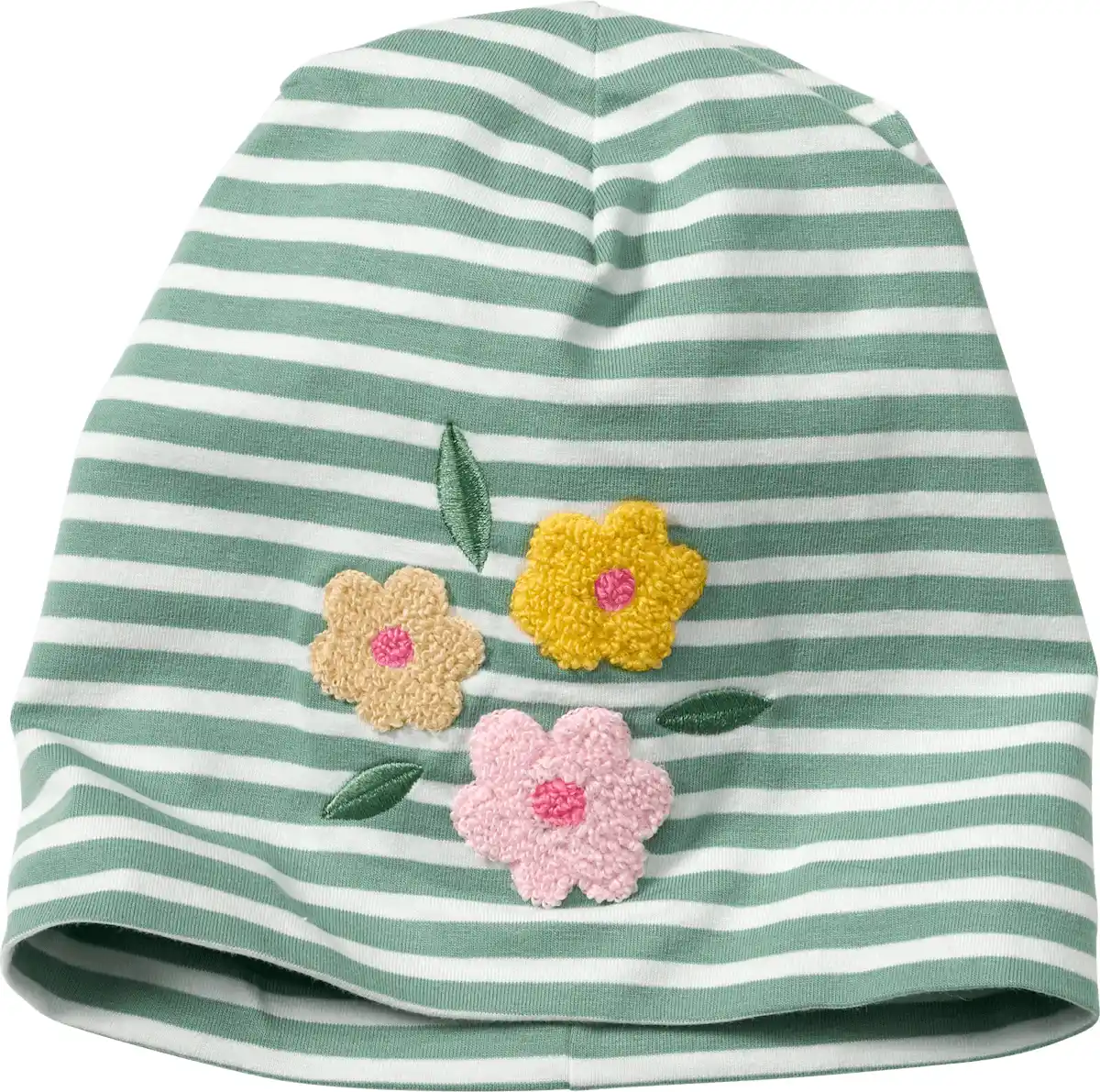 Bild 1 von ALANA Beanie mit Blumen-Applikation, grün, Gr. 52/53, 1 St