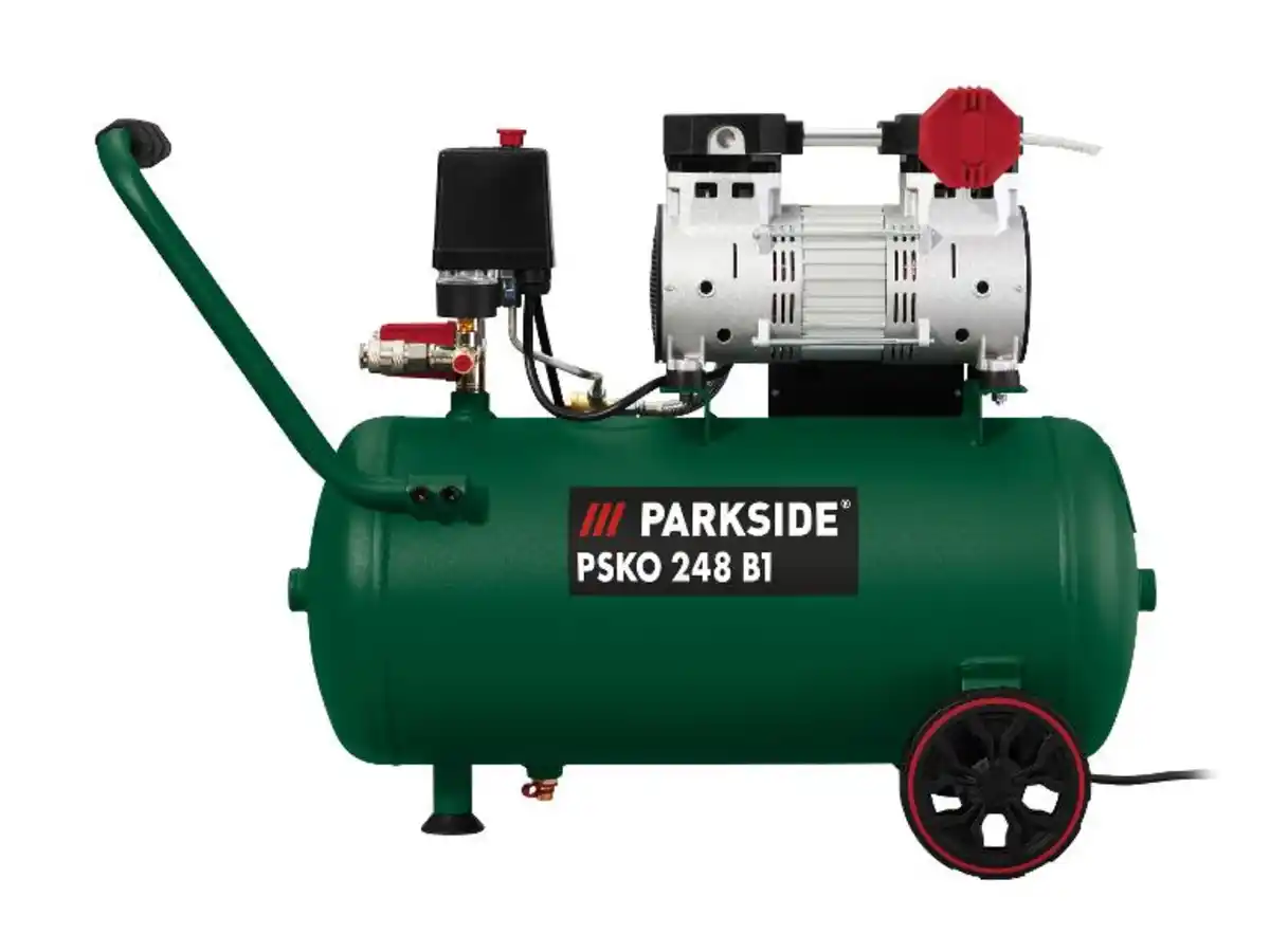 Bild 1 von PARKSIDE® Silent-Kompressor »PSKO 248 B1«, 24 l Kesselvolumen