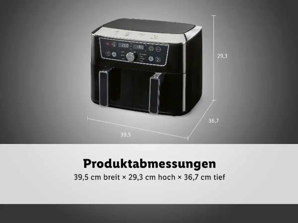 Bild 2 von SILVERCREST® Doppelzonen-Heißluftfritteuse