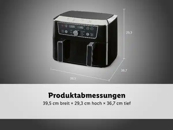 Bild 2 von SILVERCREST® Doppelzonen-Heißluftfritteuse