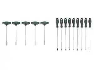 PARKSIDE® Steckschlüssel-Set mit T-Griff, 5-tlg. / Schraubendreher-Satz lang, 9-tlg.