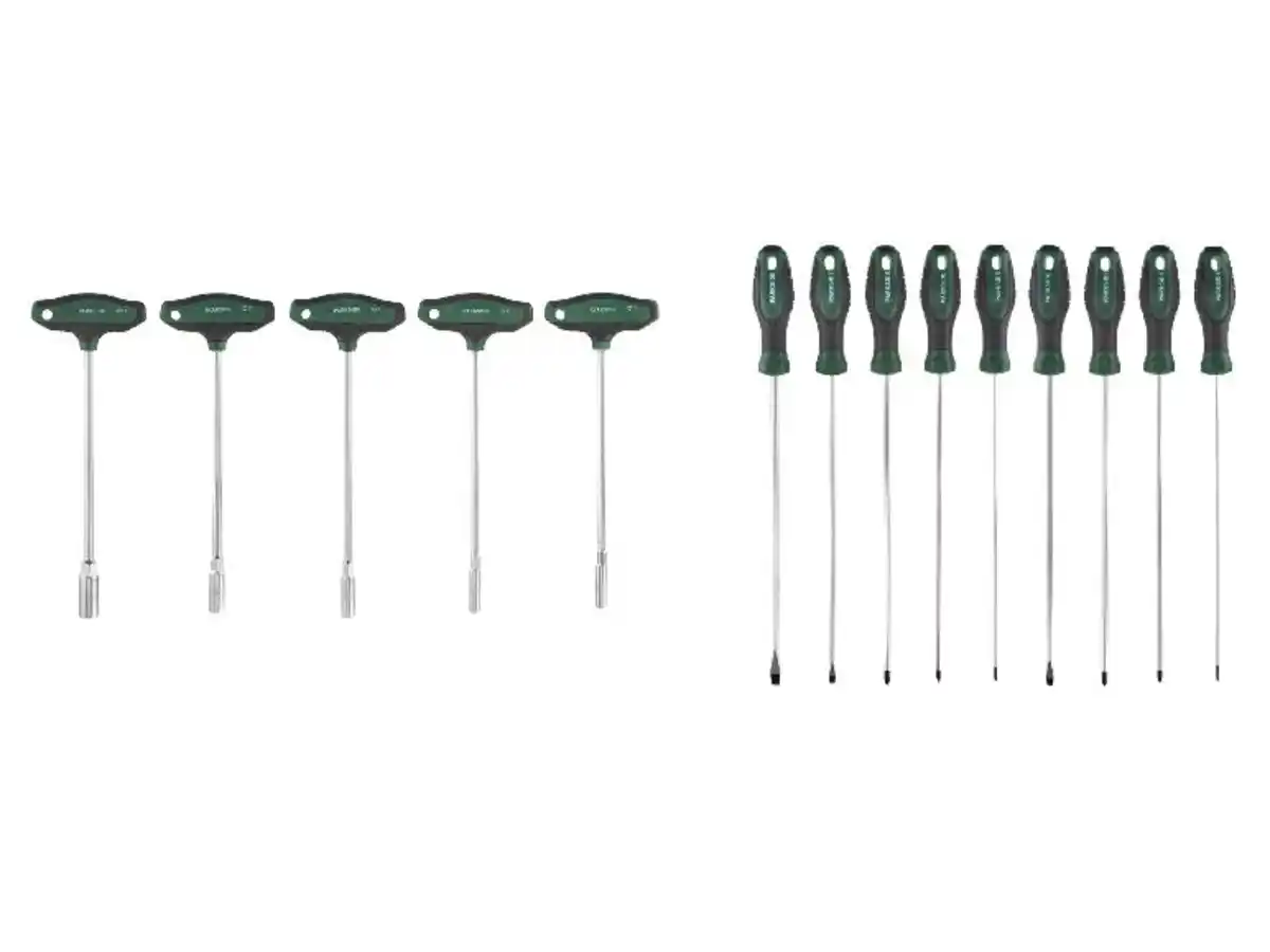Bild 1 von PARKSIDE® Steckschlüssel-Set mit T-Griff, 5-tlg. / Schraubendreher-Satz lang, 9-tlg.