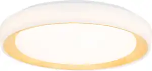 Mylight LED-Deckenleuchte Ø 39 x 7,5 cm warmweiß weiß/holz