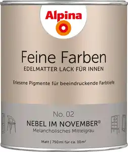 Alpina Feine Farben Lack No. 02 Nebel im November - mittelgrau 750 ml