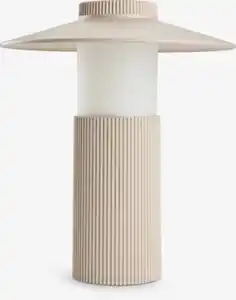 Wiederaufladbare Tischlampe SVANE Ø21xH25cm sand
