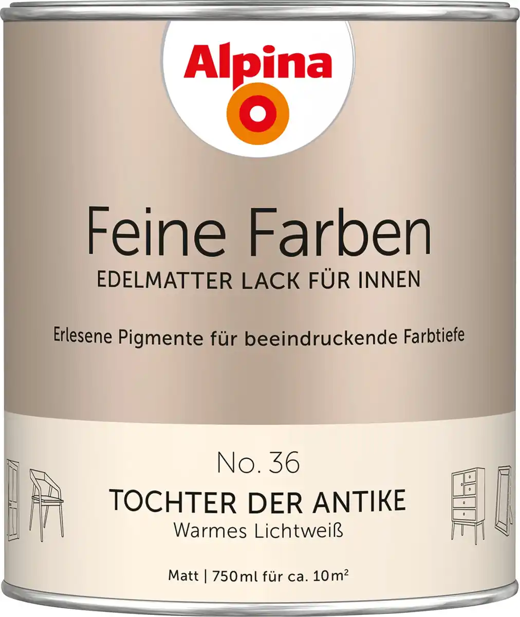 Bild 1 von Alpina Feine Farben Lack No. 36 Tochter der Antike - lichtweiß 750 ml