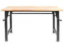 Bild 2 von RIKTA Höhenverstellbare Werkbank, B 135 X T 60 X H 85 - 105cm, 200kg Belastung, FSC 100%, Fichte""
