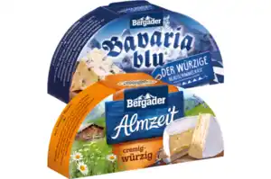 Bergader Almzeit oder Bavaria blu Halbmon
