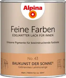Alpina Feine Farben Lack No. 43 Baukunst der Sonne - lehmorange 750 ml