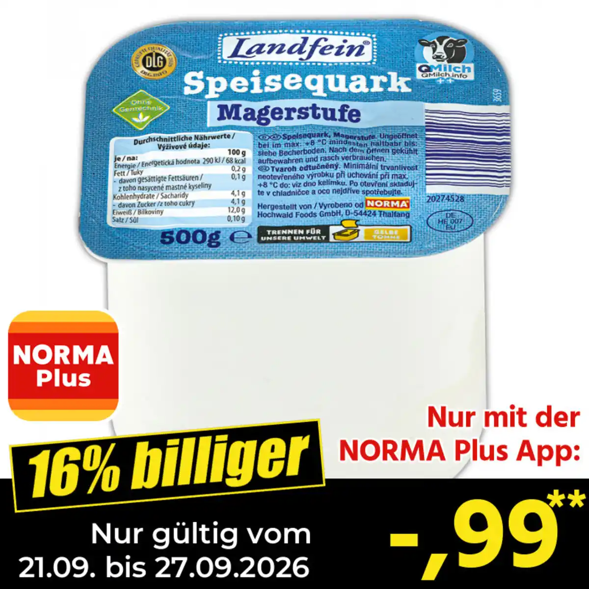 Bild 1 von Landfein Speisequark