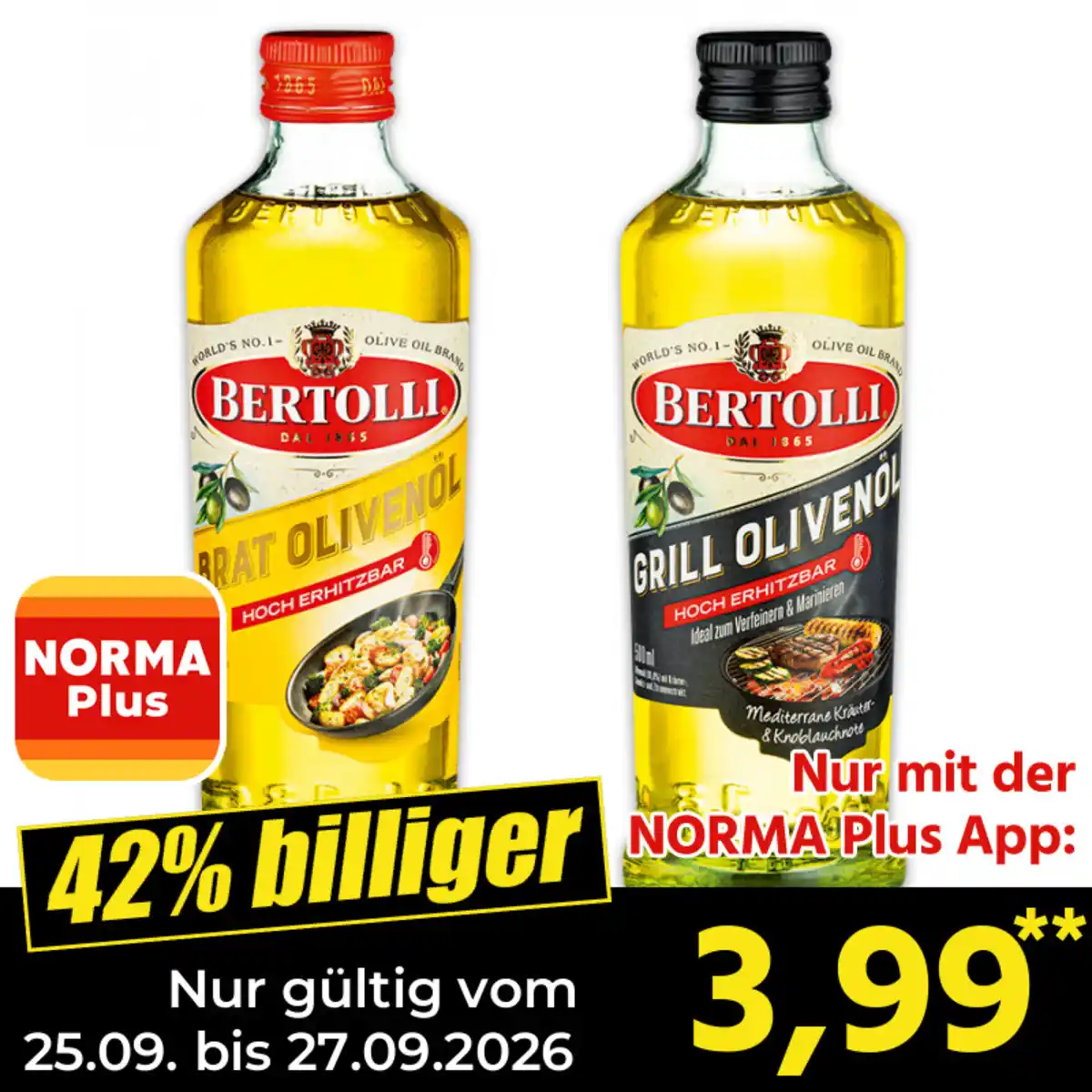 Bild 1 von Bertolli Grill-/ Bratolivenöl