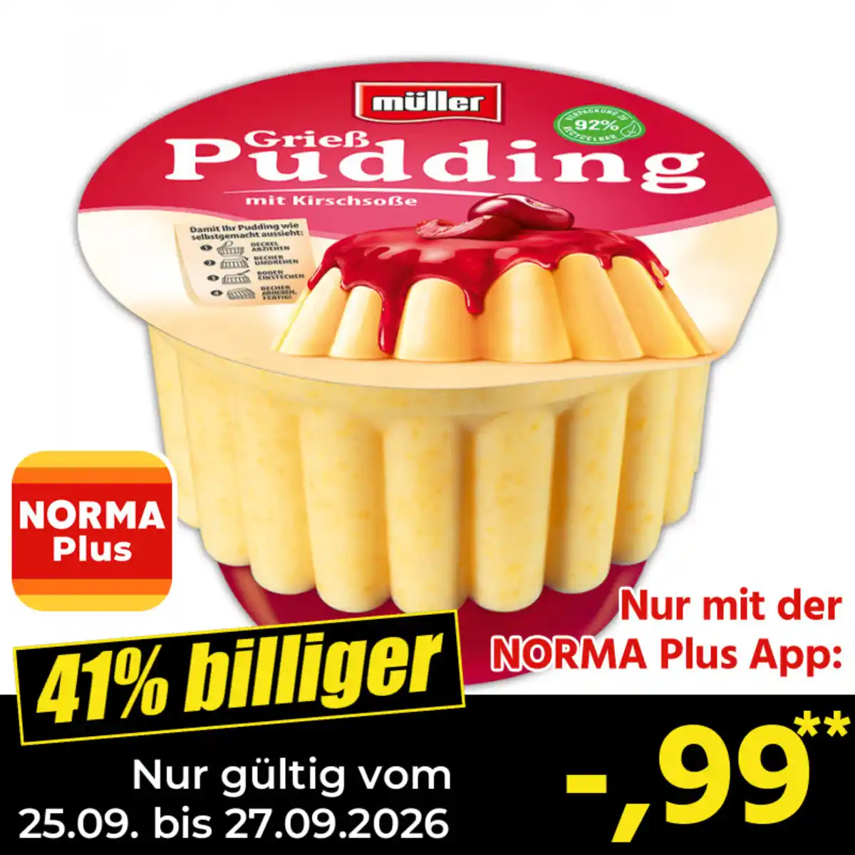 Bild 1 von Müller Pudding mit Soße