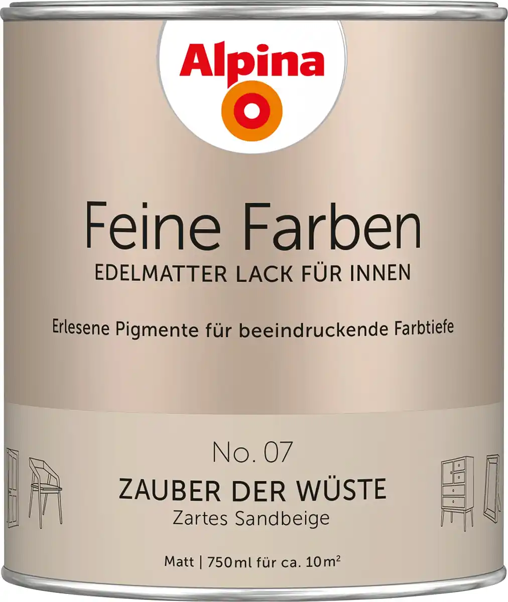 Bild 1 von Alpina Feine Farben Lack No. 07 Zauber der Wüste - sandbeige 750 ml