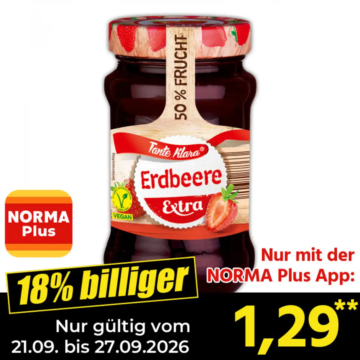 Bild 1 von Tante Klara Erdbeer Konfitüre Extra