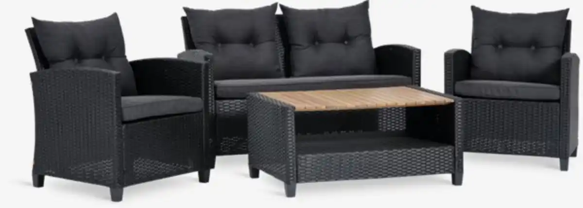 Bild 1 von Lounge-Set VEN 4 Personen schwarz