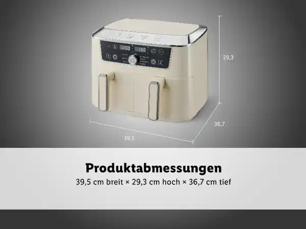 Bild 2 von SILVERCREST® Doppelzonen-Heißluftfritteuse »SHFDDR 2600 C2«