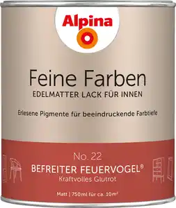 Alpina Feine Farben Lack No. 22 Befreiter Feuervogel - glutrot 750 ml