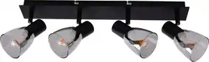 Primaster LED-Deckenlampe 4er Spot Miami E14 48 x 12,5 cm schwarz
