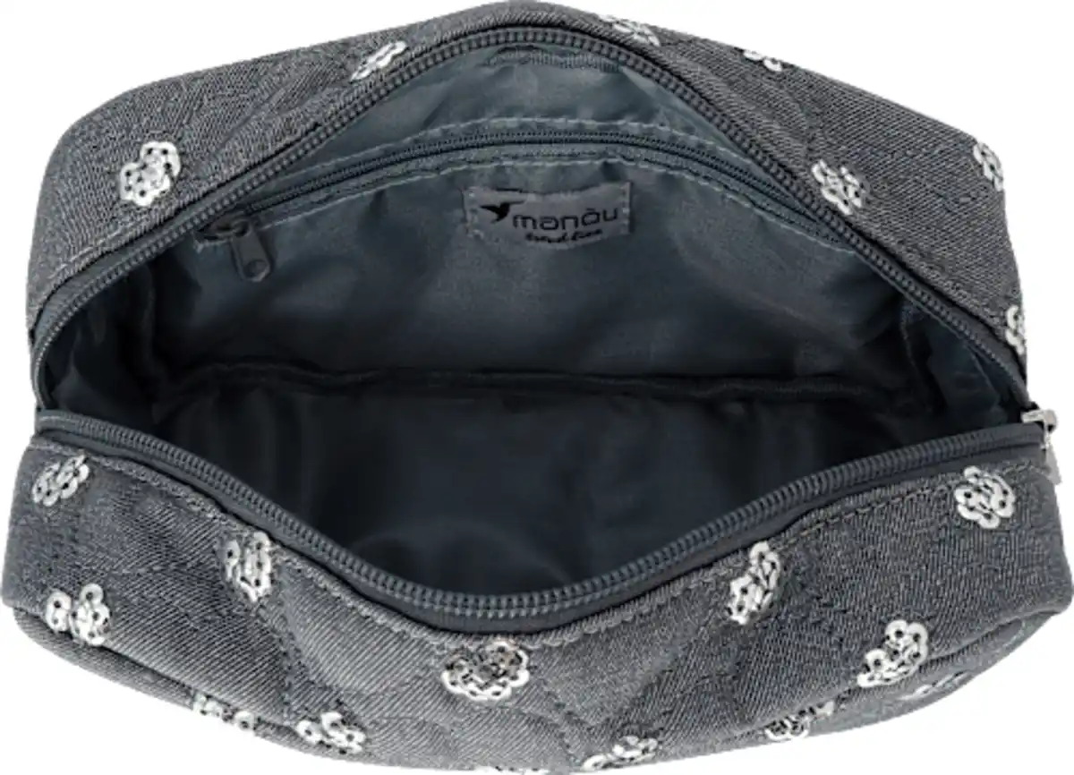 Bild 2 von Soapland Kosmetiktasche grau Herzen & Pailetten, 1 St