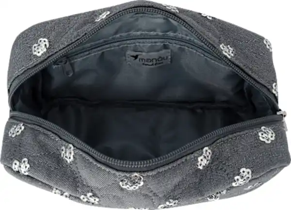 Bild 2 von Soapland Kosmetiktasche grau Herzen & Pailetten, 1 St