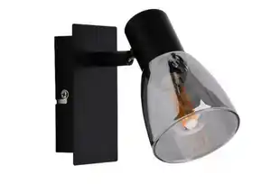 Primaster LED-Wandlampe 1er Spot Miami E14 12 x 12,5 cm schwarz