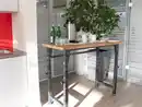 Bild 1 von RIKTA Höhenverstellbare Werkbank, B 135 X T 60 X H 85 - 105cm, 200kg Belastung, FSC 100%, Fichte""
