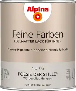 Alpina Feine Farben Lack No. 03 Poesie der Stille - hellgrau 750 ml