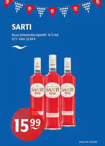SARTI Rosa italienischer Aperitif 14 % Vol.