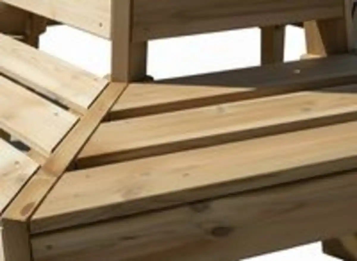 Bild 2 von 909 OUTDOOR Baumbank 180° 4-Eckig aus Tannenholz, ca. 74 x 167 x 75 cm