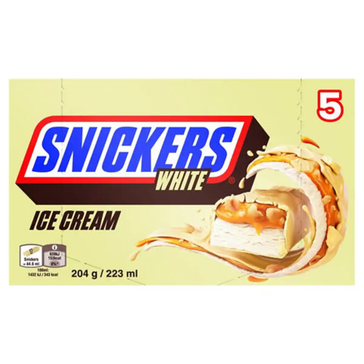 Bild 1 von MARS Snickers Eisriegel, Weiß 223 ml