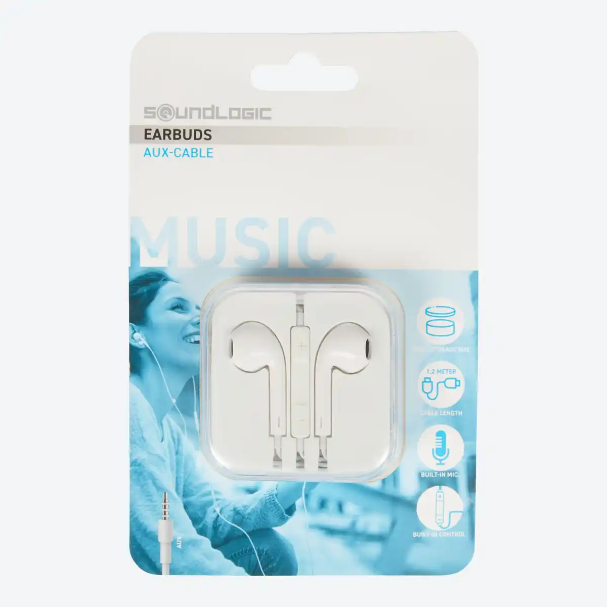 Bild 1 von Soundlogic Earbuds mit Kabel und Aufbewahrungsbox, ca. 1,2m
