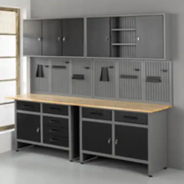 Bild 3 von Kraft Werkzeuge Garagenschrank 6tlg. schwarz 240 cm