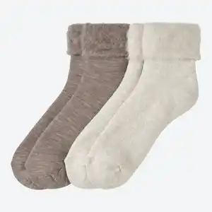 Damen-Thermosocken mit Umschlag, 2er-Pack