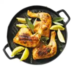 Frische Hähnchen­schenkel mit Rücken