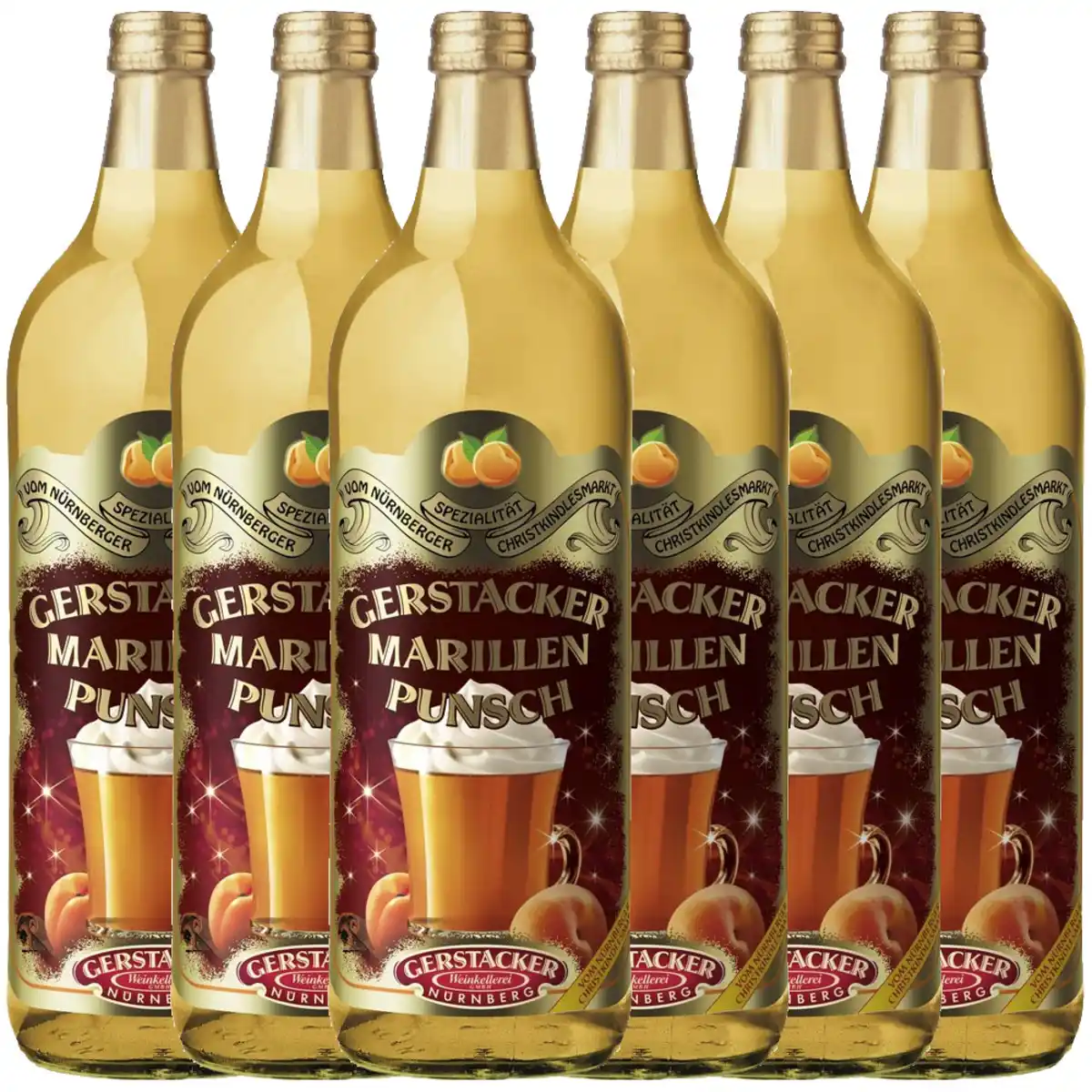 Bild 1 von Gerstacker Marillen Punsch 1l - 6er Karton
