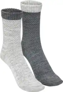 IDEENWELT Struktur-Socken hellgrau/dunkelgrau 2er-Set Gr. 35/38
