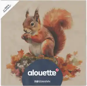 alouette Recycling Serviette Eichhörnchen