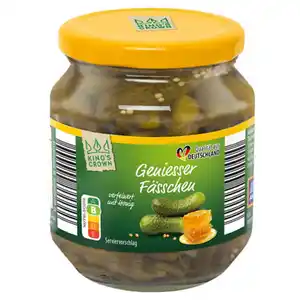 KING'S CROWN Genießerfässchen Gurken 300 g, Honig