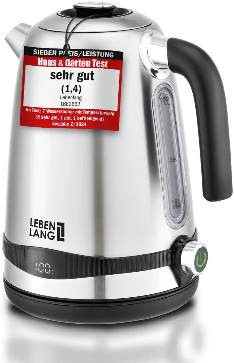 Bild 1 von LEBENLANG Premium Edelstahl Wasserkocher