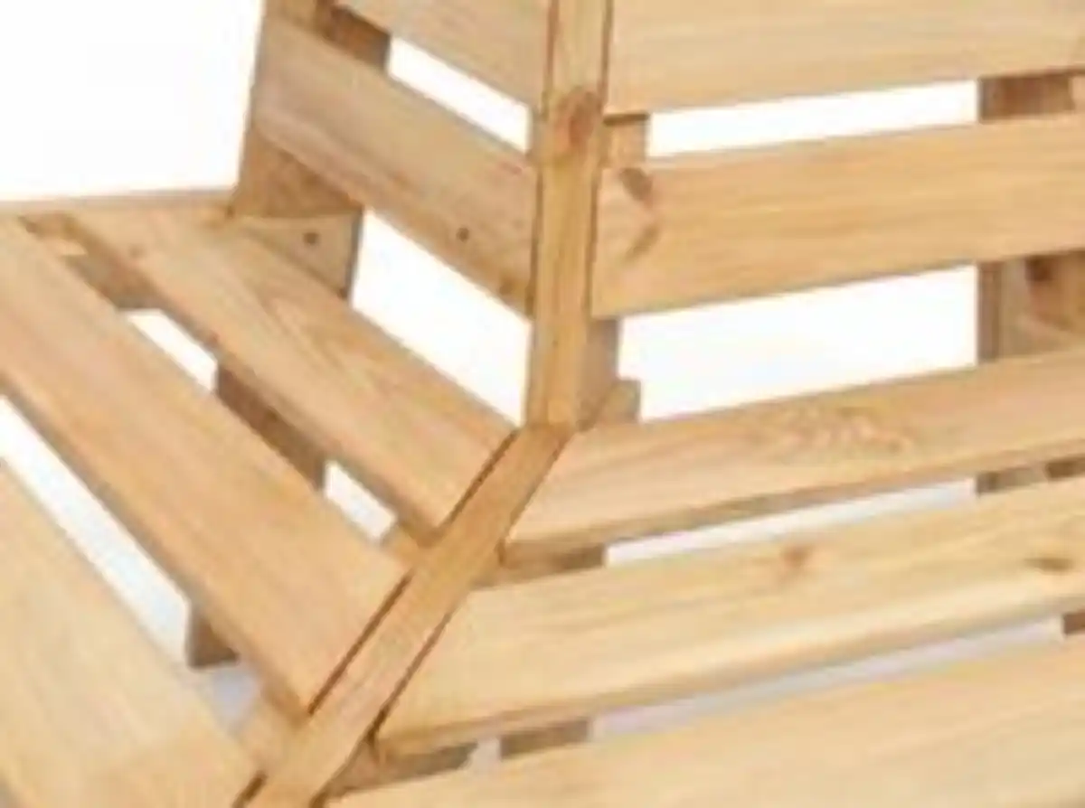 Bild 3 von 909 OUTDOOR Baumbank 180° 4-Eckig aus Tannenholz, ca. 74 x 167 x 75 cm