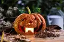 Bild 2 von I-Glow LED Outdoor Dekokürbis "SPOOKY"