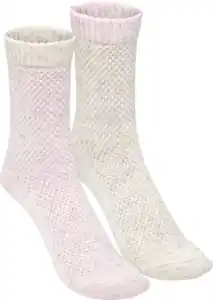 IDEENWELT Struktur-Socken rosa/beige 2er-Set Gr. 35/38
