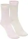 Bild 1 von IDEENWELT Struktur-Socken rosa/beige 2er-Set Gr. 35/38