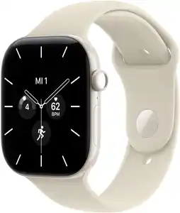 Apple Watch Series 12 (46mm) GPS+5G Smartwatch Keramik mit Sportarmband S/M perlweiß/sand